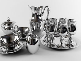 Silverware and Tableware 3d model preview