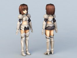 Anime Female Knight 3d preview