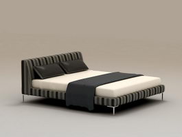 Modern Platform Bed 3d preview