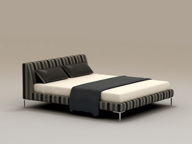 Modern Platform Bed 3d rendering
