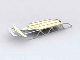 Snow Sled 3d model preview