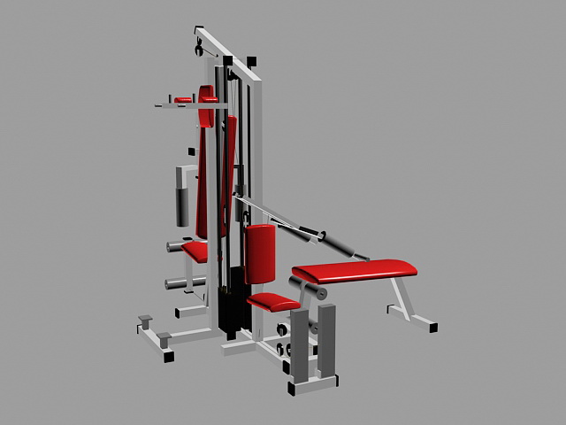 Weight Lifting Station 3d rendering