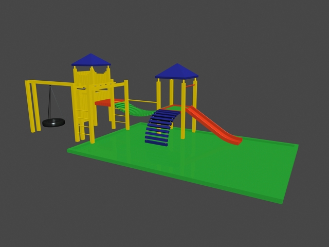 School Playground 3d rendering