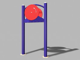 Adult Fitness Playground Equipment 3d model preview