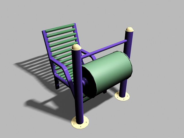 Senior Citizen Playground Equipment 3d rendering