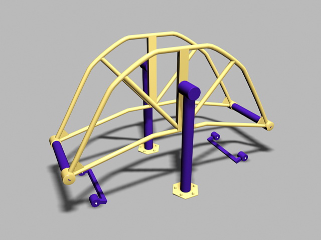 Adult Outdoor Playground Equipment 3d rendering