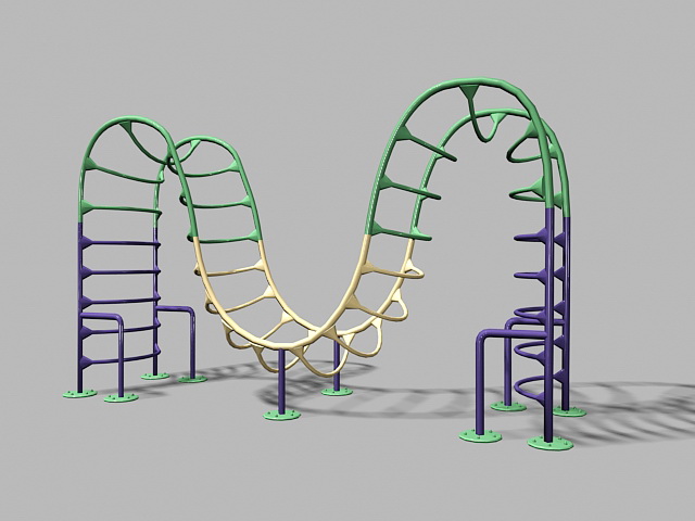 Playground Monkey Bars 3d rendering