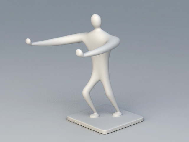 Human Figure Sculpture 3d rendering