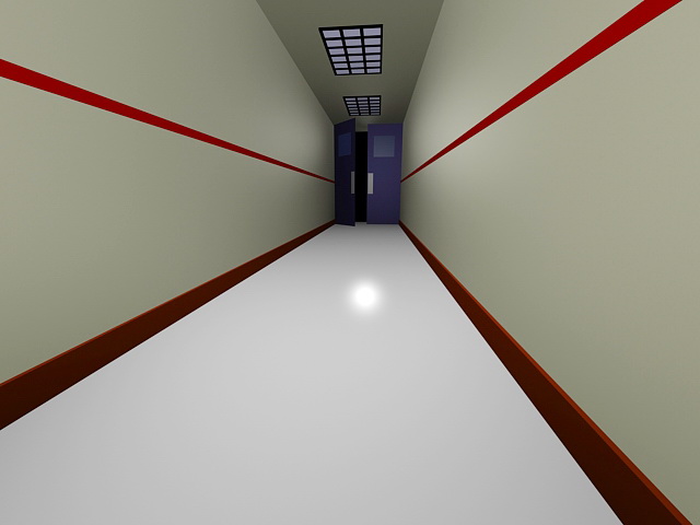 Interior Corridor 3d rendering