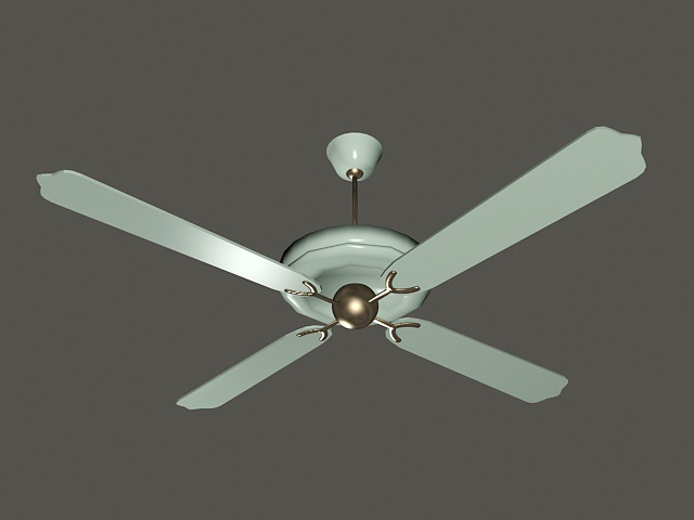 Old Ceiling Fan 3d rendering