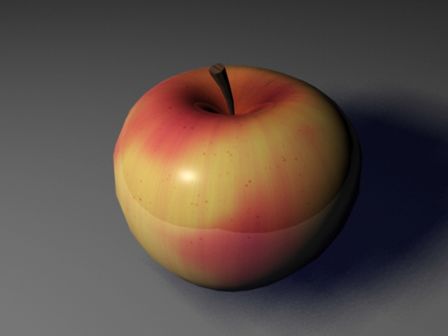Red Apple 3d rendering