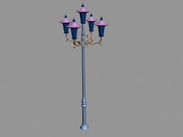 Old Fashioned Street Lamp 3d model preview