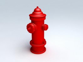 Red Fire Hydrant 3d model preview