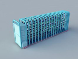 Retractable Folding Security Gate 3d preview