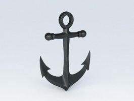 Black Anchor 3d model preview