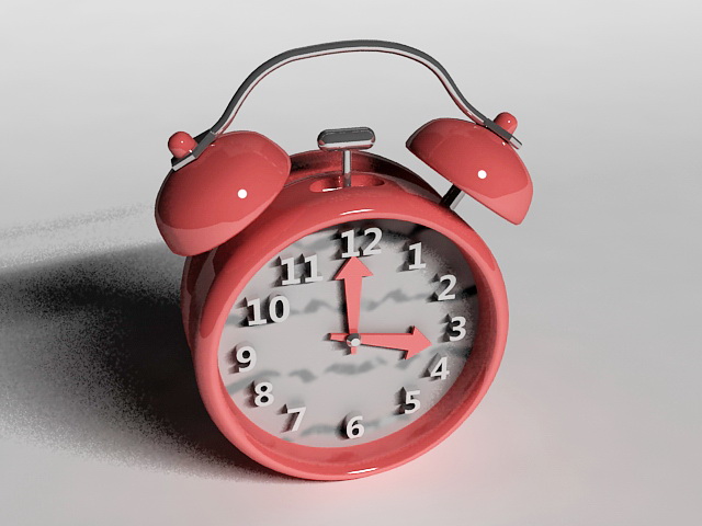 Cute Alarm Clock 3d rendering