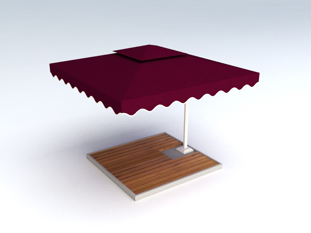 Outdoor Patio Umbrella 3d rendering