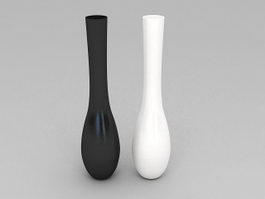 Black and White Ceramic Vases 3d preview