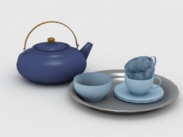 Vintage Tea Sets 3d model preview