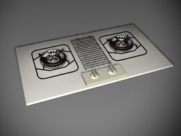 Gas Stove Top 3d model preview