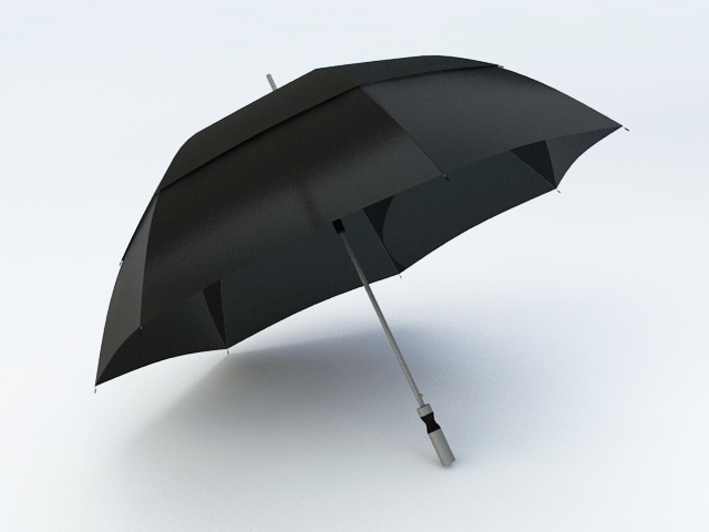 Black Umbrella 3d rendering