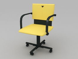 Yellow Office Chair 3d model preview