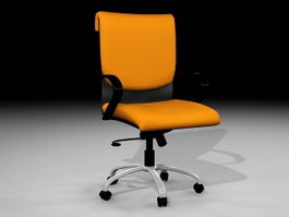 Orange Office Chair 3d model preview