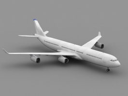 Airbus A340 Airliner 3d model preview