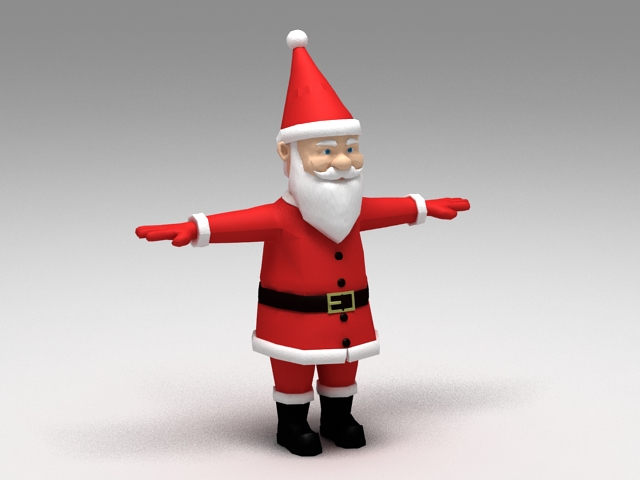 Santa Claus Rig 3d rendering