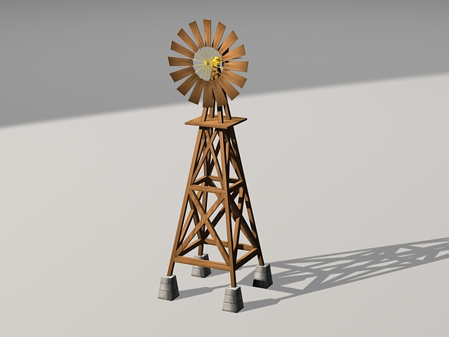 Old Windmill 3d rendering