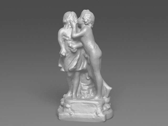Kissing Lovers Statue 3d rendering