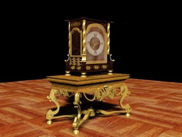 French Antique Clock 3d model preview