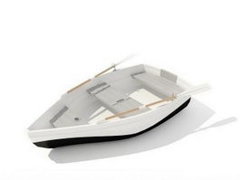 Small Fishing Boat 3d model preview