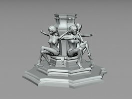 Outdoor Statue Sculpture 3d preview
