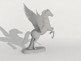 Pegasus Statue 3d model preview