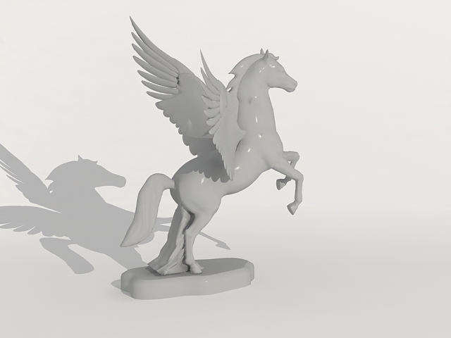 Pegasus Statue 3d rendering