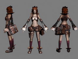 Pathfinder Female Rogue 3d model preview