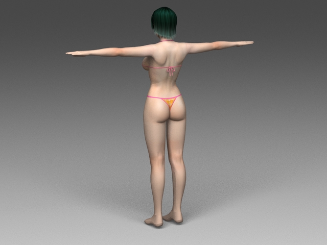 Bikini Swimwear Woman 3d rendering