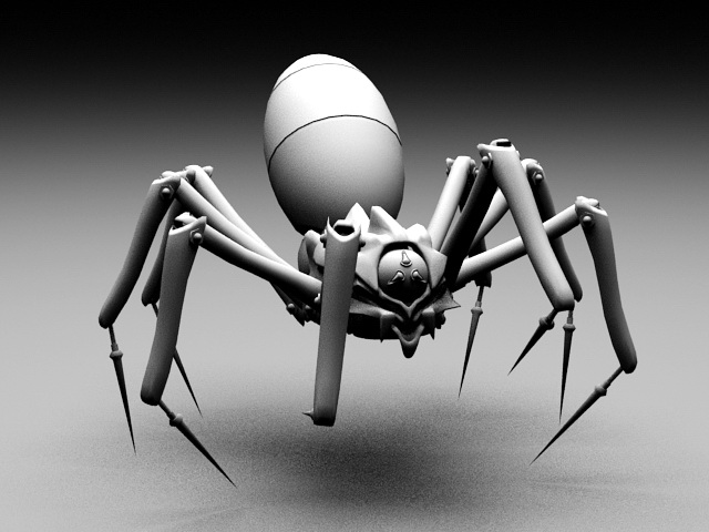 Robot Spider 3d model preview. 