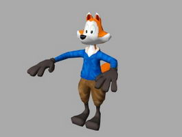 Cartoon Fox 3d model preview