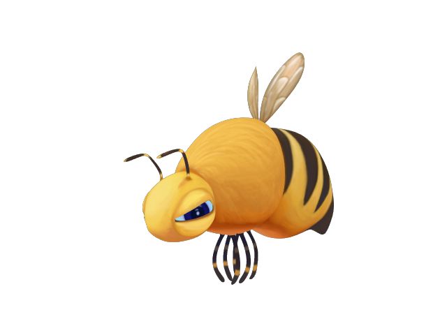 Queen Bee Cartoon 3d rendering