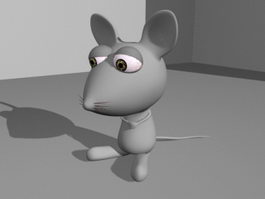 Cute Cartoon Mouse 3d model preview