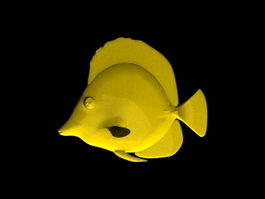Yellow Tang Fish 3d model preview