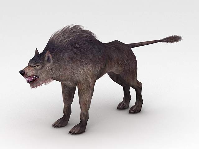 Demon Wolf 3d rendering