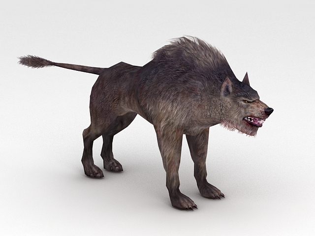Demon Wolf 3d rendering