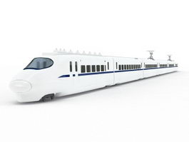 High Speed Train 3d model preview