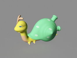 Cartoon Slow Snail 3d model preview