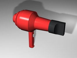 Red Hair Dryer 3d preview