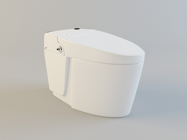 Intelligent Toilet 3d rendering