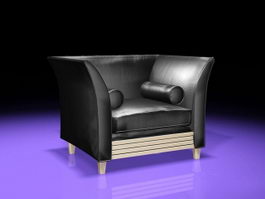 Leather Sofa Office 3d model preview